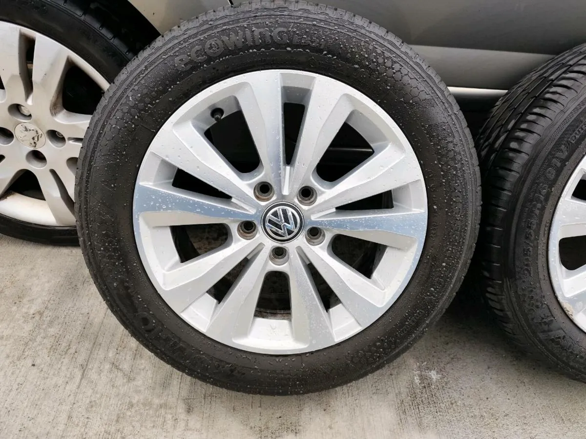16" VW alloy wheels, very good tyres - Image 2