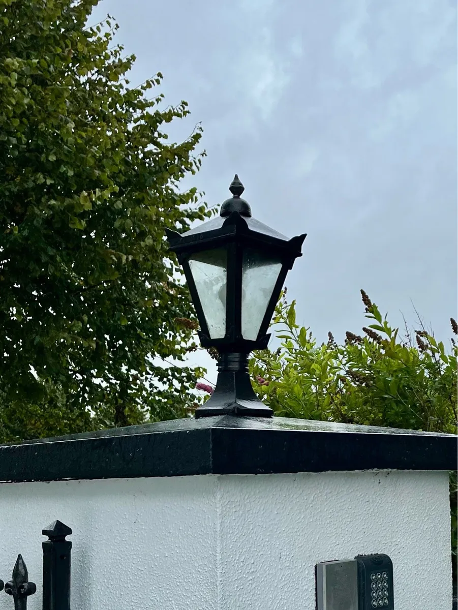 6 Cast Iron Garden lights and 2 Pier Lights - Image 3