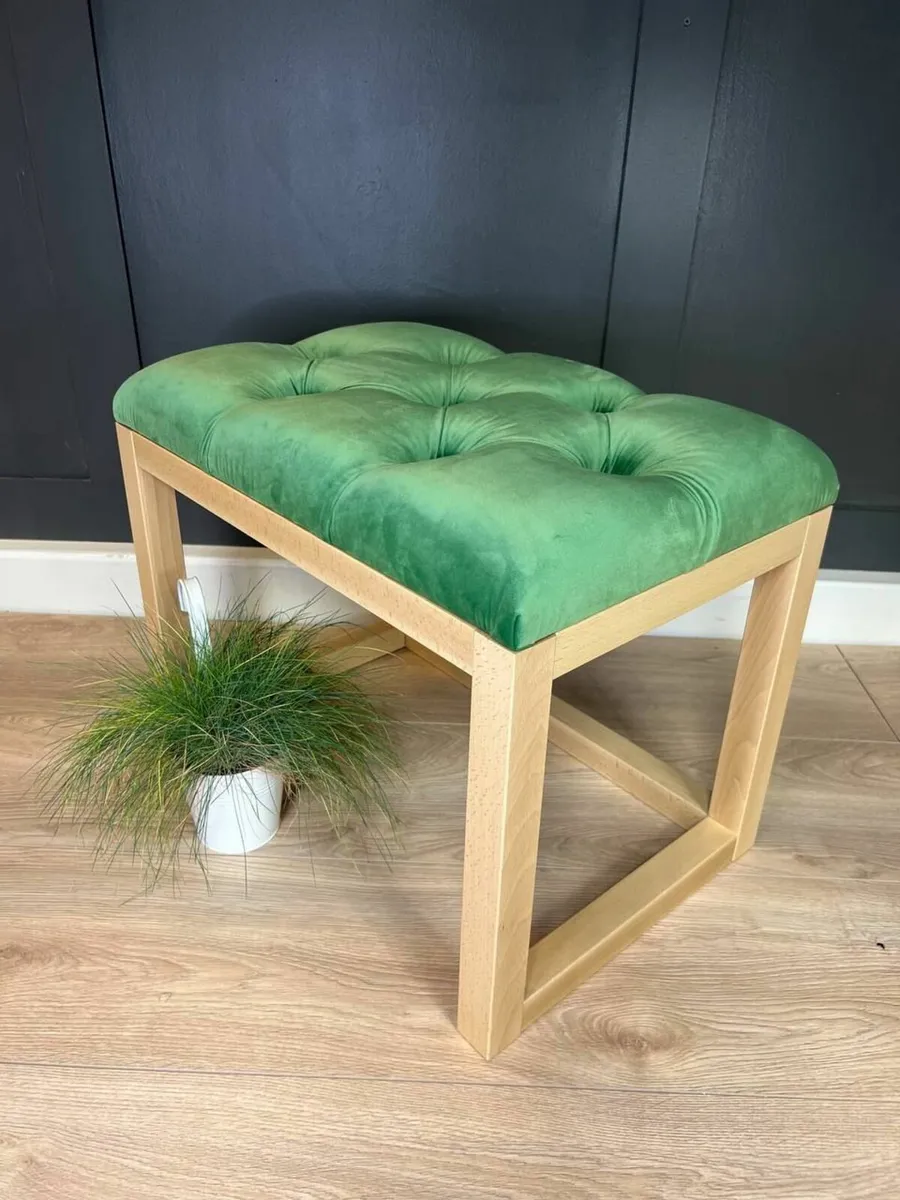 Wooden-Framed Bench 60x40cm - Image 1