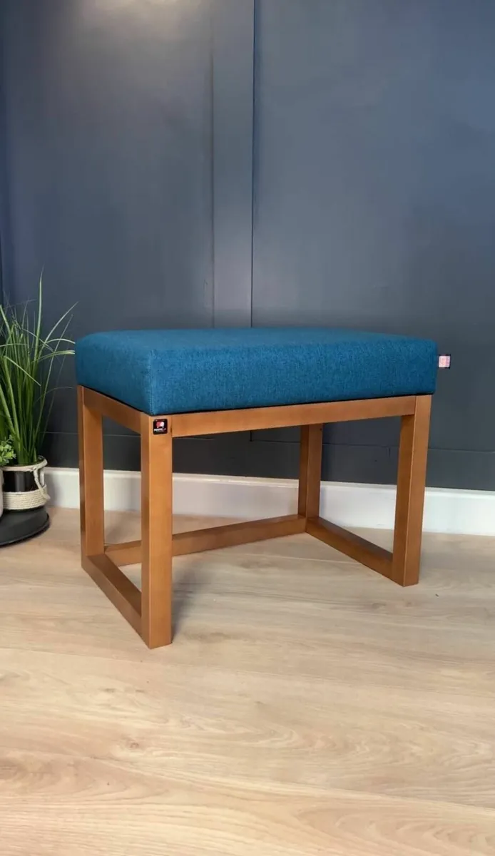 Wooden-Framed Bench 60x40cm - Image 1