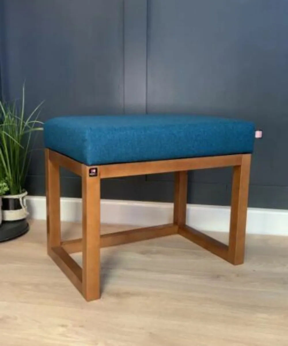 Wooden-Framed Bench 60x40cm - Image 2