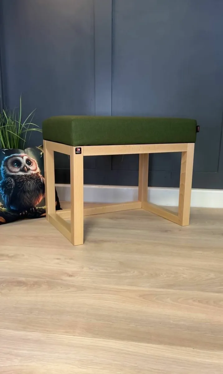 Wooden-Framed Bench 60x40cm - Image 1