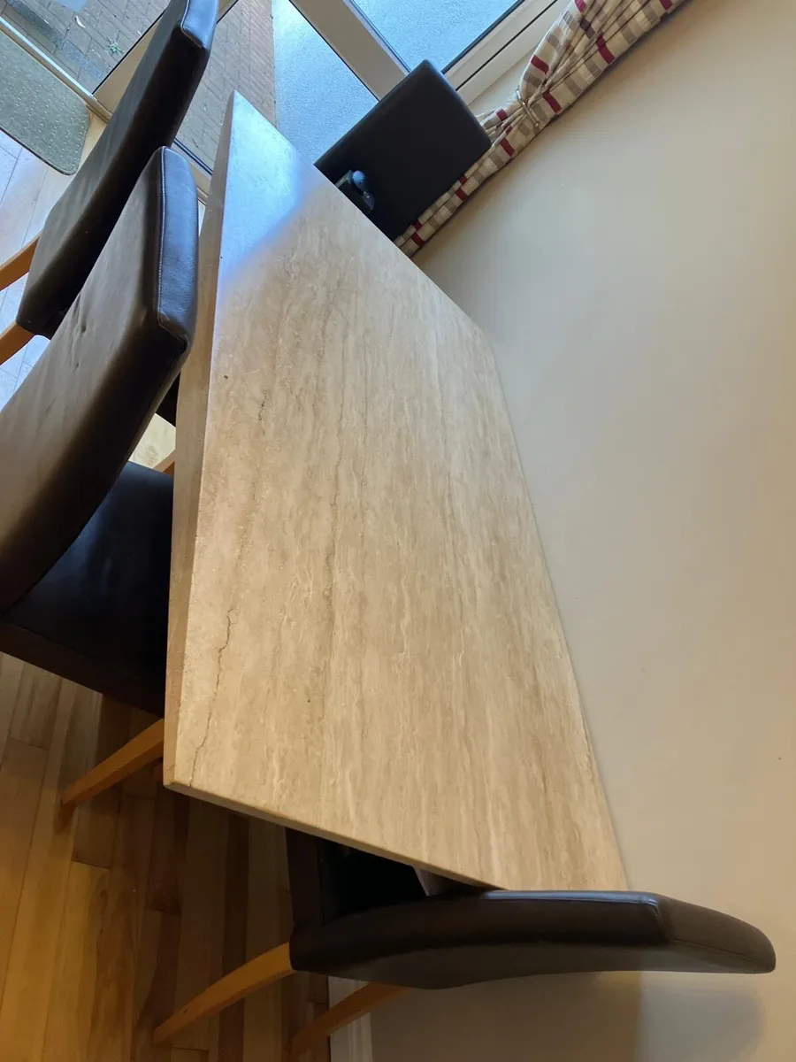 Marble dining table and console - Image 1
