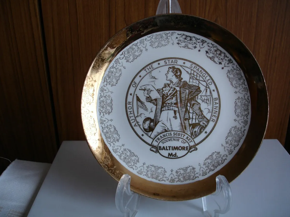 Rare Francis Scott Key Collectors Plate1950's - Image 1