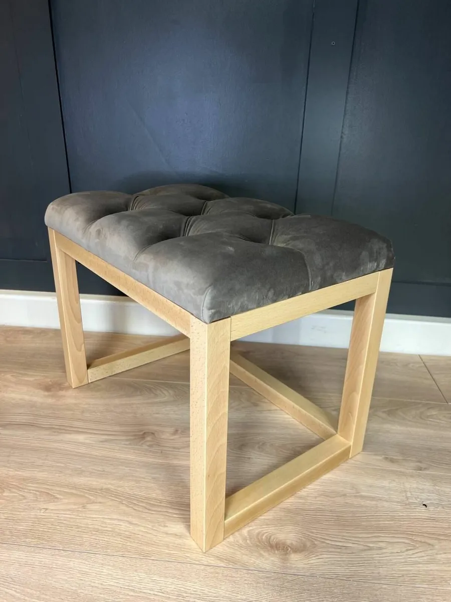 Wooden-Framed Bench 60x40cm - Image 1