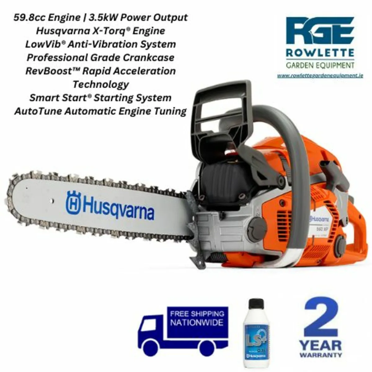 Husqvarna Professional Chainsaw 560 XP 15" bar - Image 1