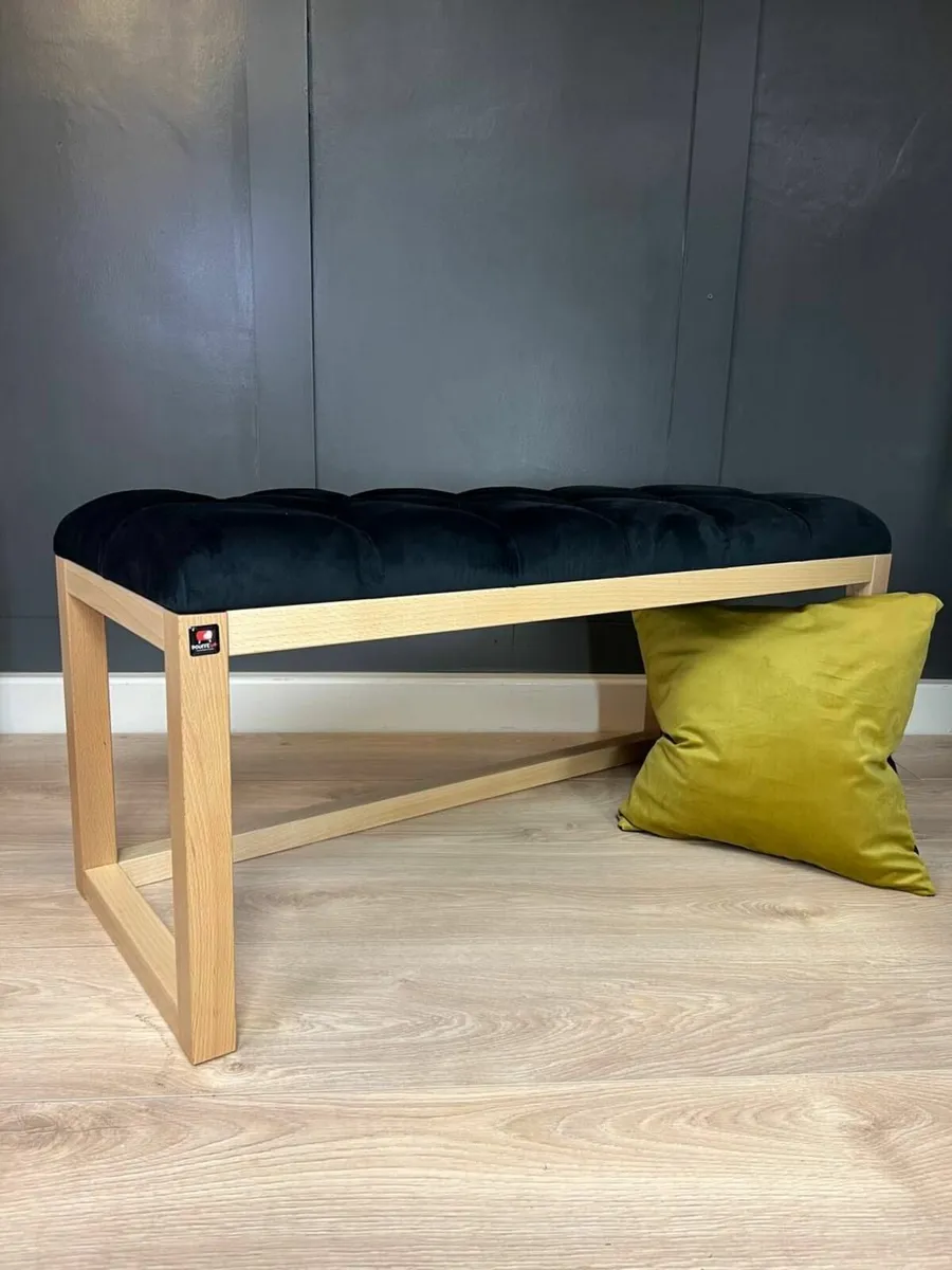 Wooden-Framed Bench100x40cm - Image 2