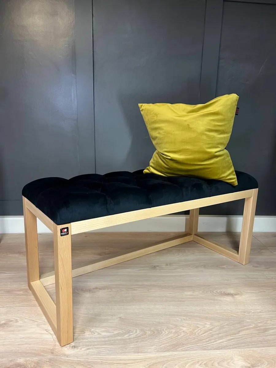 Wooden-Framed Bench100x40cm - Image 3