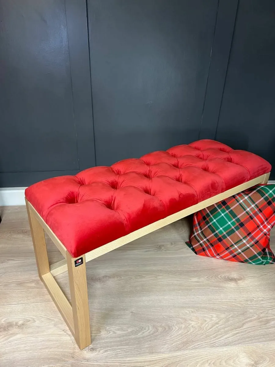 Wooden-Framed Bench100x40cm - Image 3