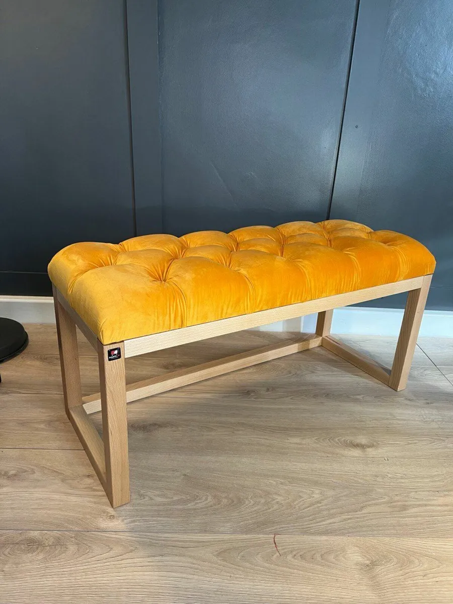 Wooden-Framed Bench100x40cm - Image 1