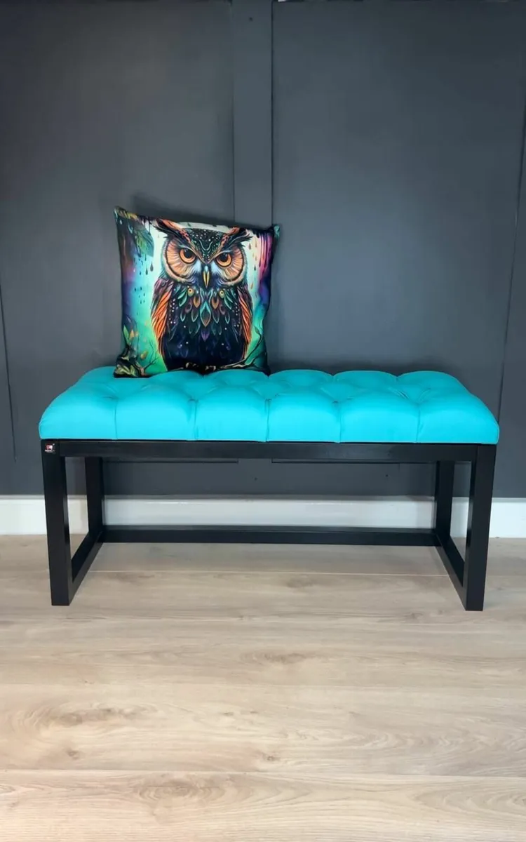 Wooden-Framed Bench100x40cm - Image 2