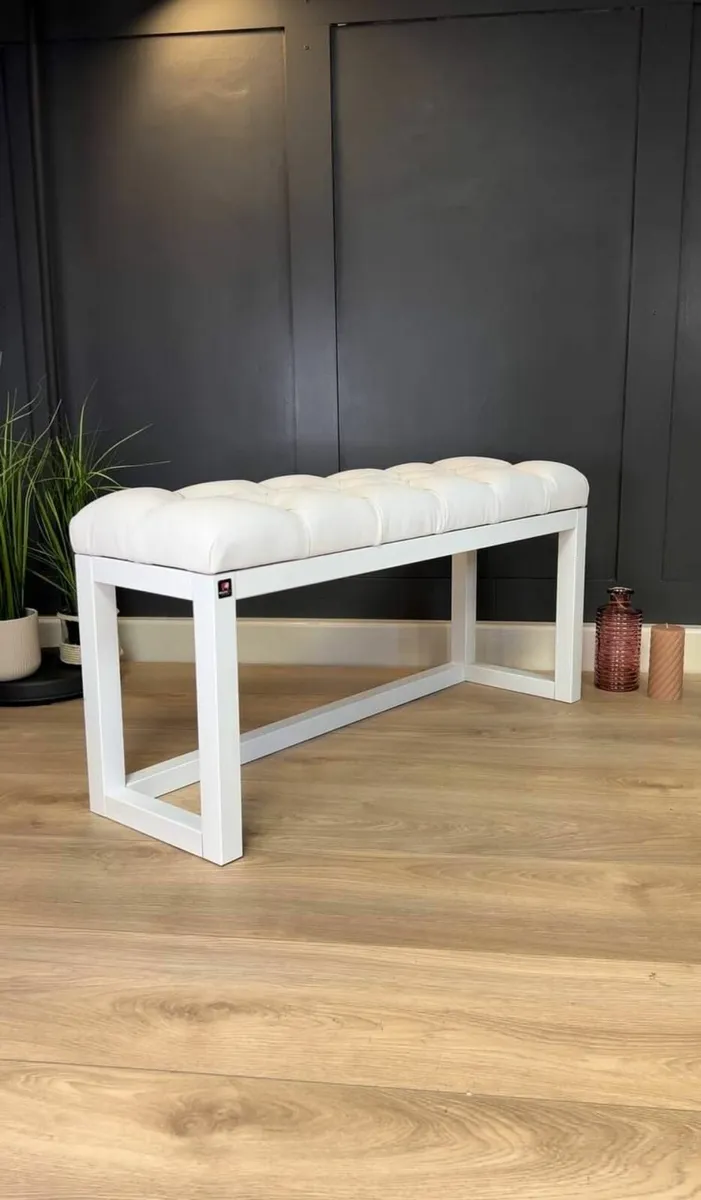 Wooden-Framed Bench100x40cm - Image 4