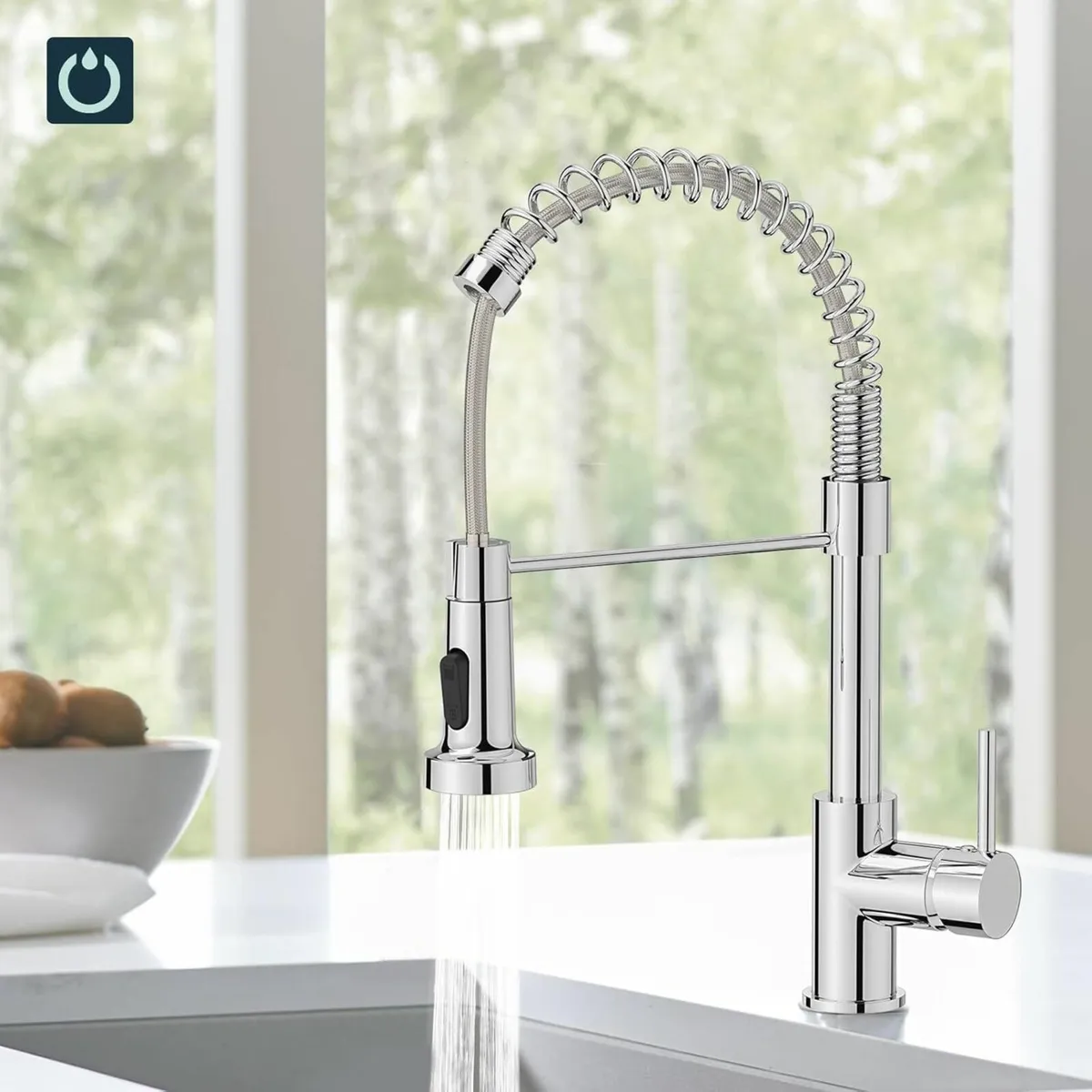 Kitchen Tap Spring Kitchen Sink Mixer Swivel 360 - Image 1