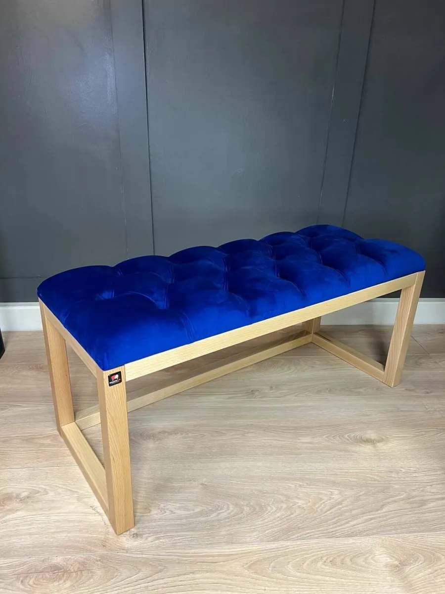 Wooden-Framed Bench100x40cm - Image 3