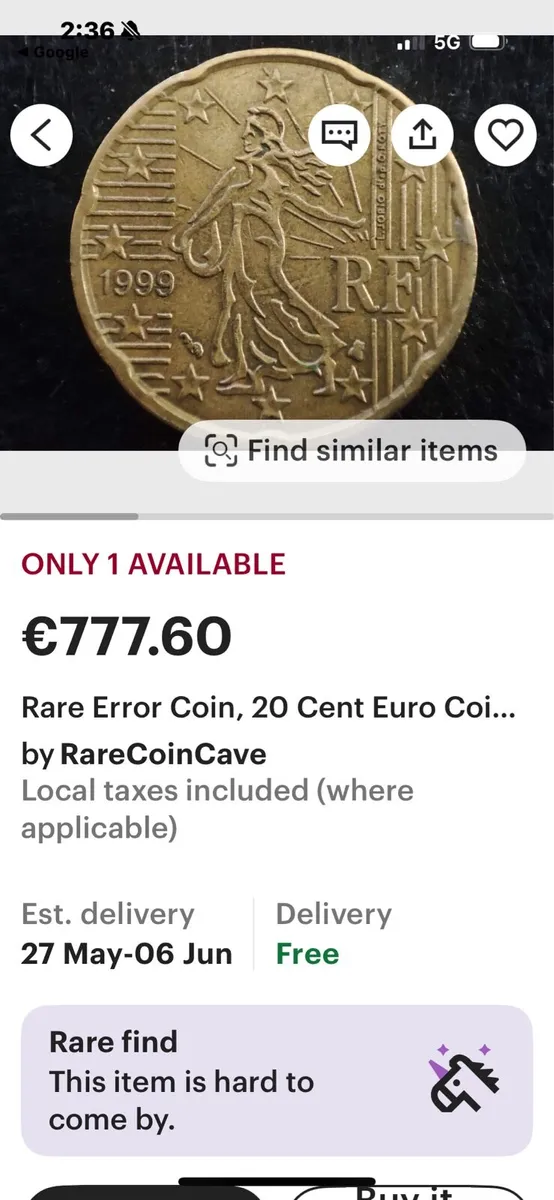 Coin 1999 rare messages for price - Image 3