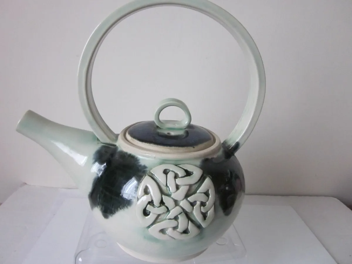 Celtic Teapot from Ken Watters Pottery Co. Kerry. - Image 1