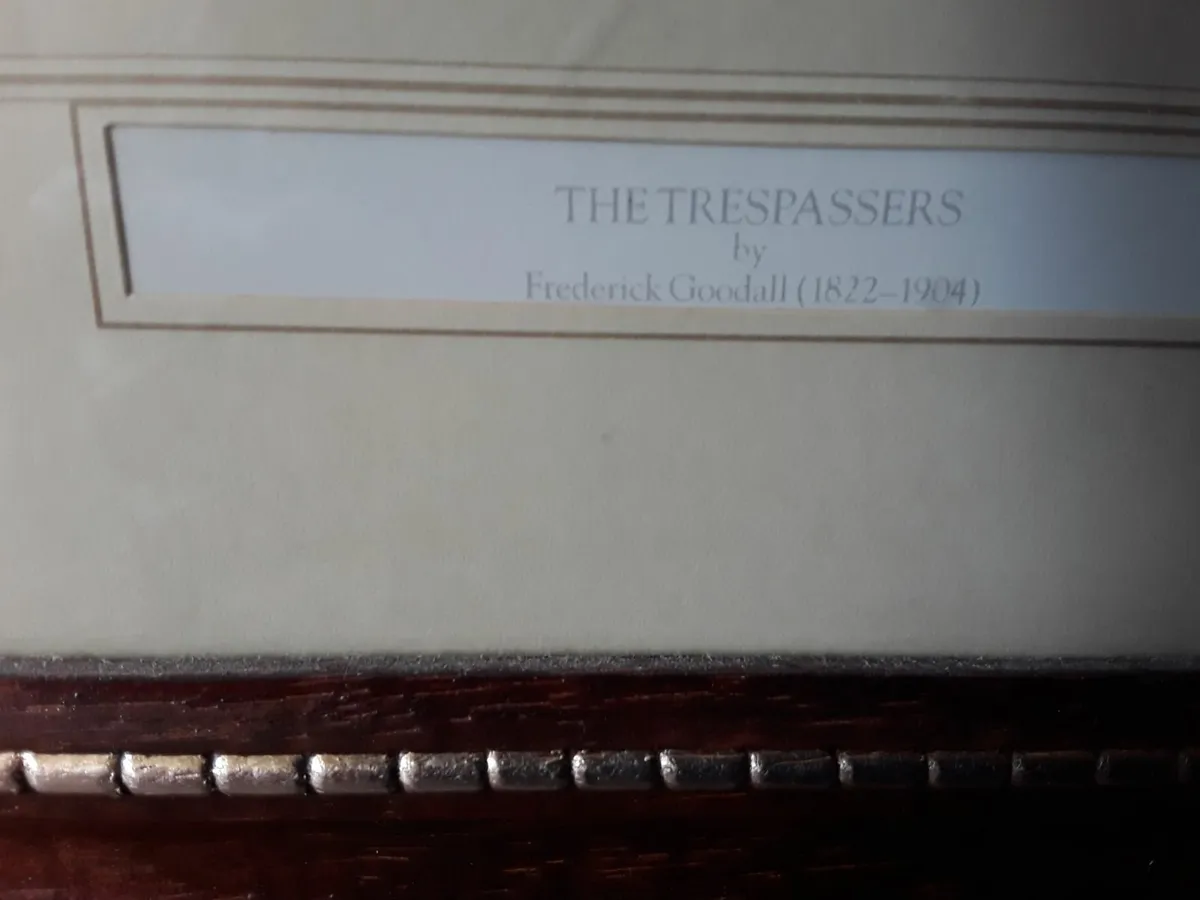Large Victorian style picture titled the trespasse - Image 2