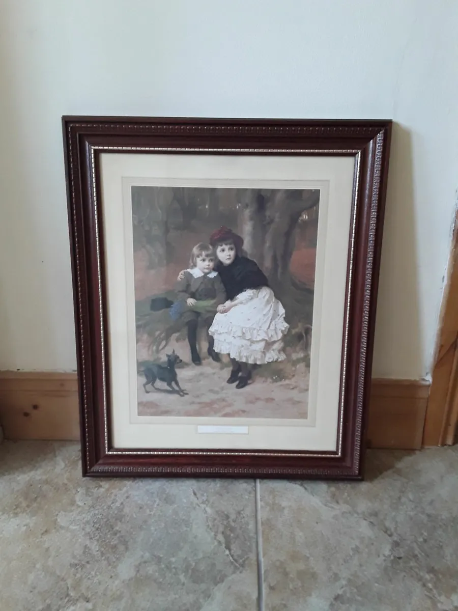 Large Victorian style picture titled the trespasse - Image 3