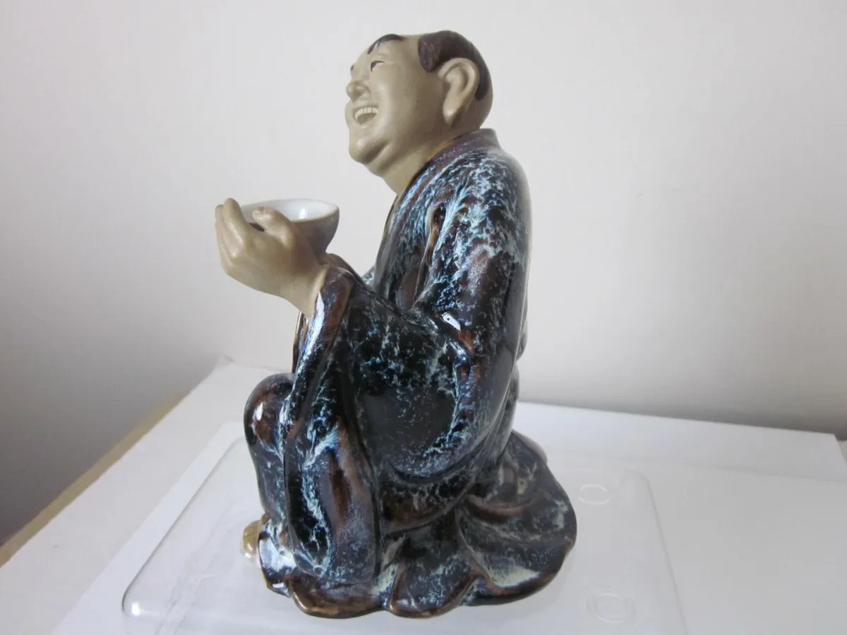Chinese Glazed Pottery  Figure of Beggar 7” - Image 2