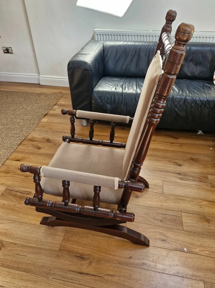 Antique Platform Rocking Chair - Image 3
