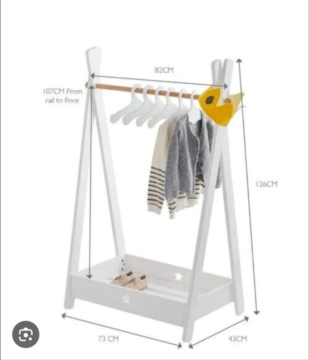 GLTC Star Bright Dressing Up Rail, white & natural (unused, brand new in box) - Image 3