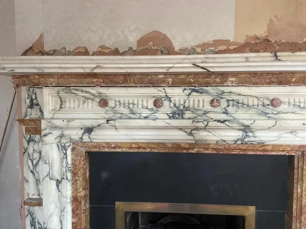 Antique Italian Marble Fireplace - Image 1