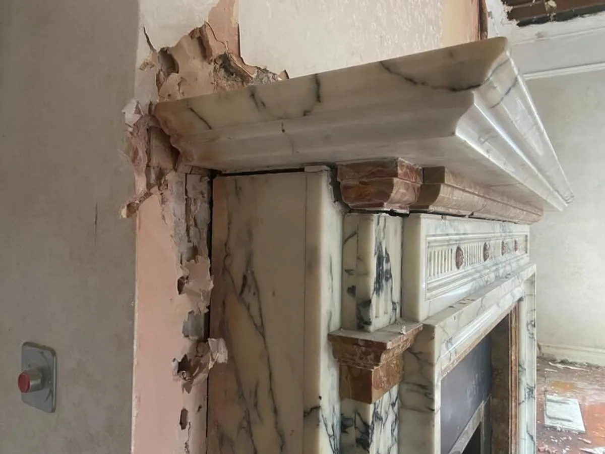 Antique Italian Marble Fireplace - Image 2