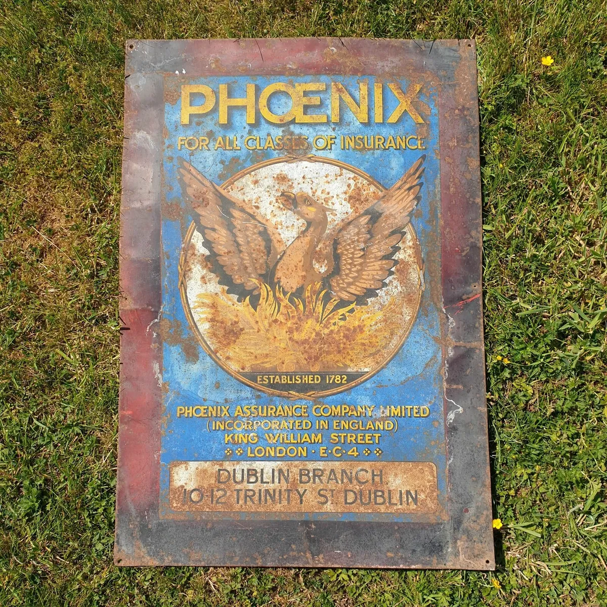 Vintage Phoenix Assurance metal sign - Image 1