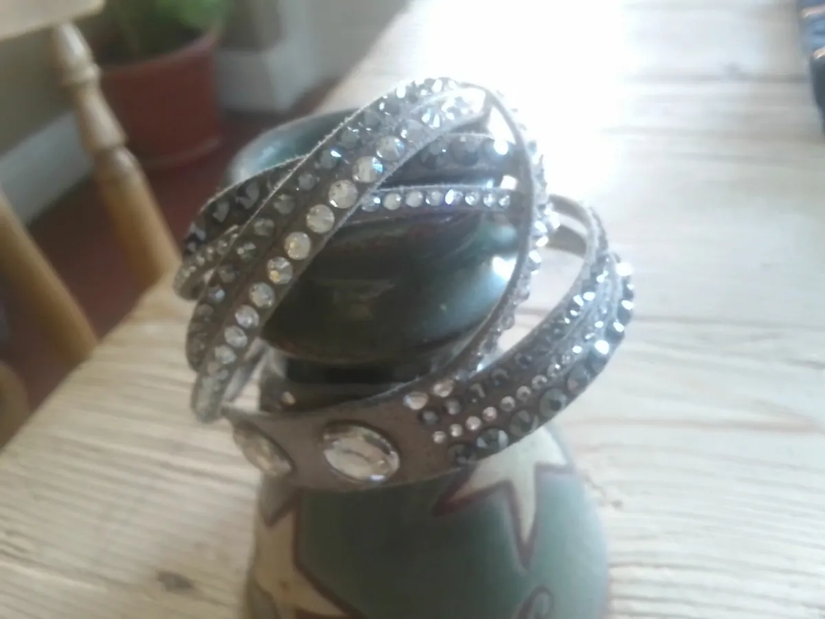SWAROVSKI CRYSTAL SUEDE WRAP BRACELET - Image 1
