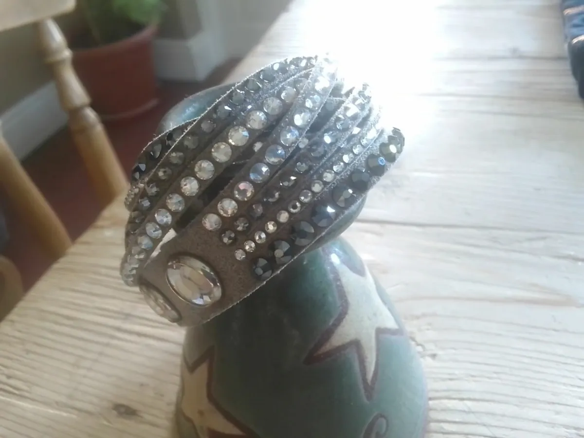 SWAROVSKI CRYSTAL SUEDE WRAP BRACELET - Image 2