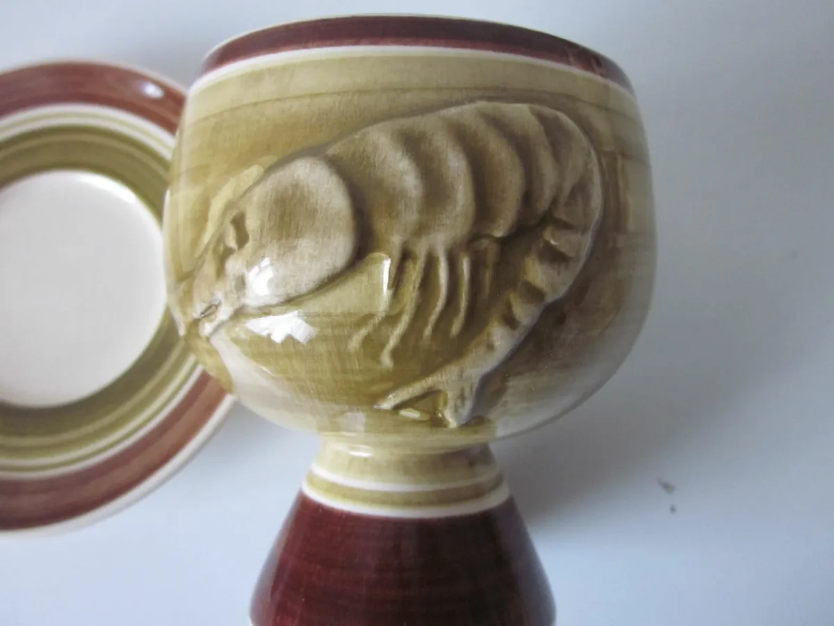 Toni Raymond Pottery Prawn Cocktail Goblet Set - Image 3