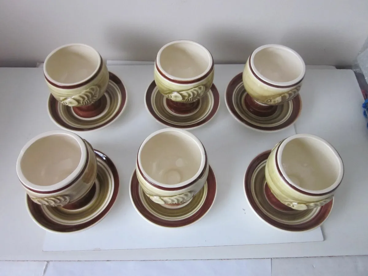 Toni Raymond Pottery Prawn Cocktail Goblet Set - Image 4