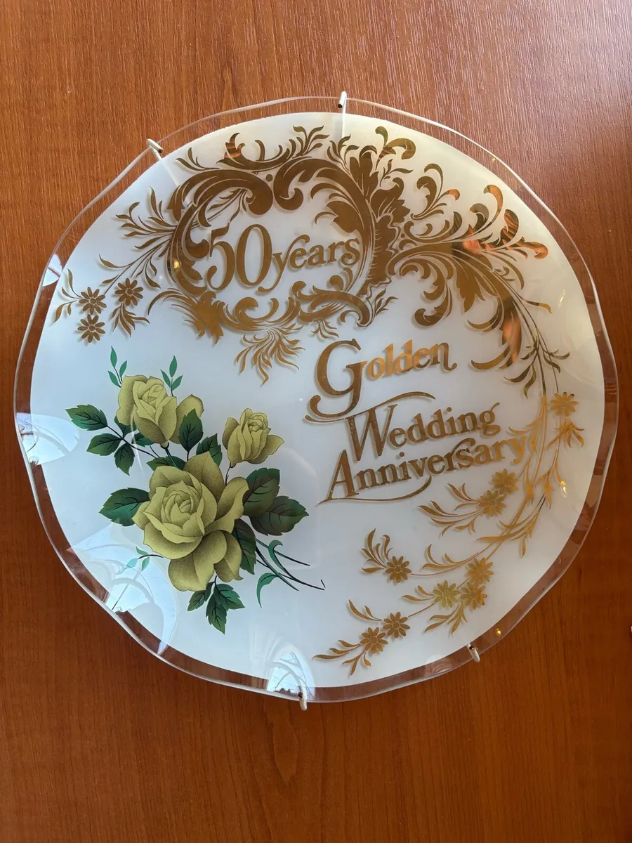 50 year wedding anniversary plate