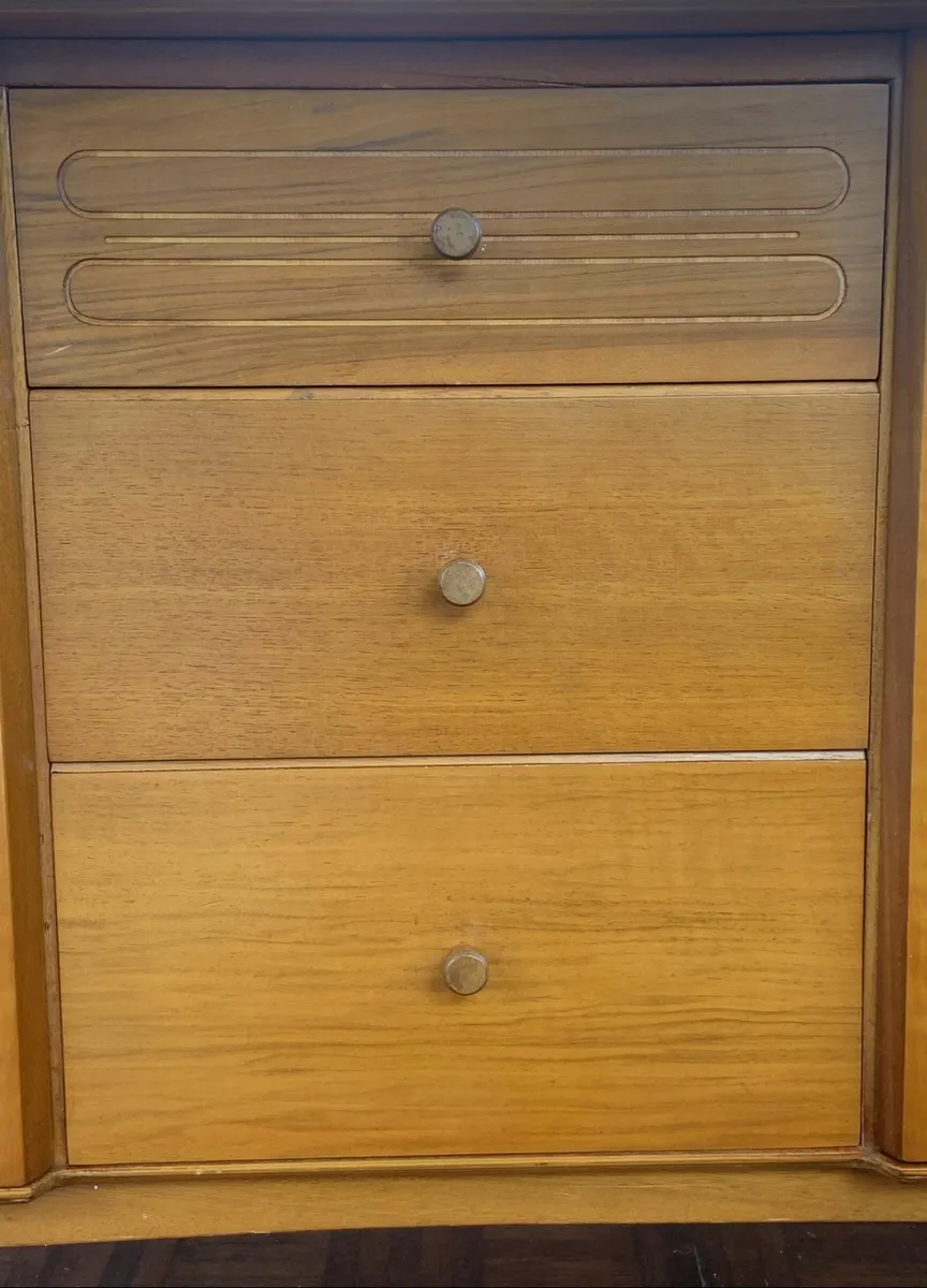 Mid Century Amber Walnut Sideboard - Image 3