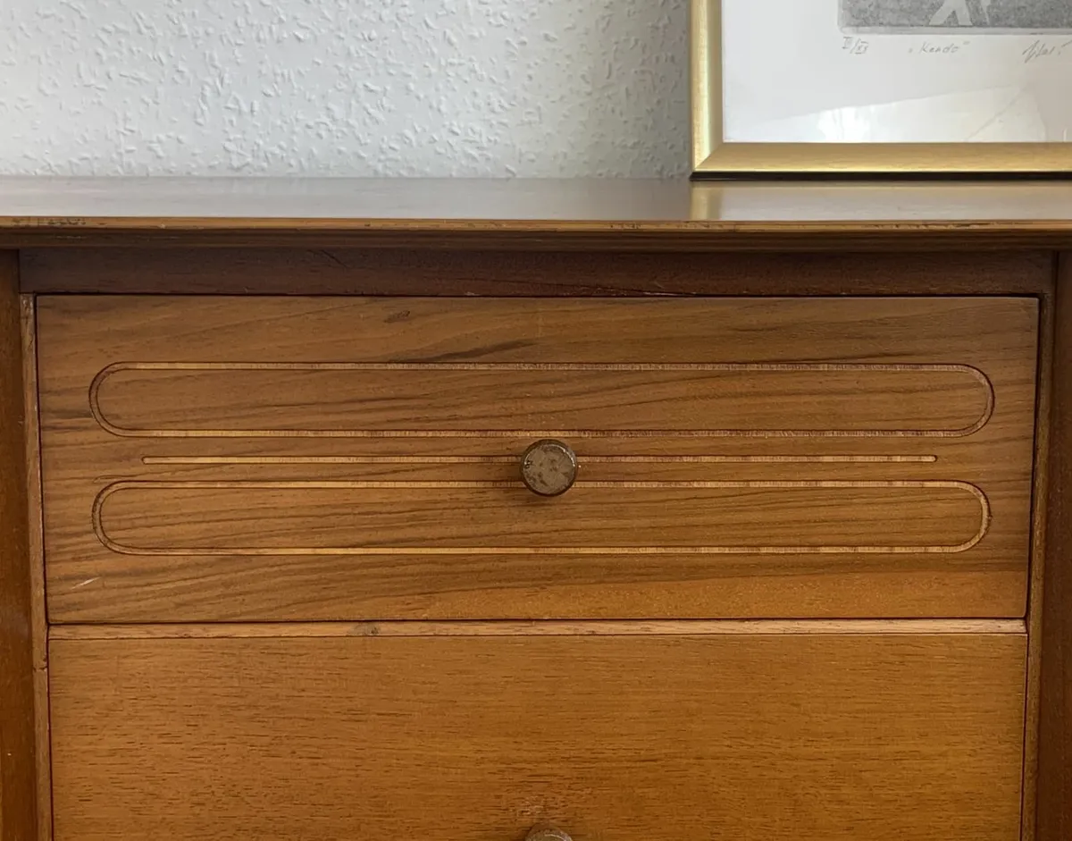 Mid Century Amber Walnut Sideboard - Image 4