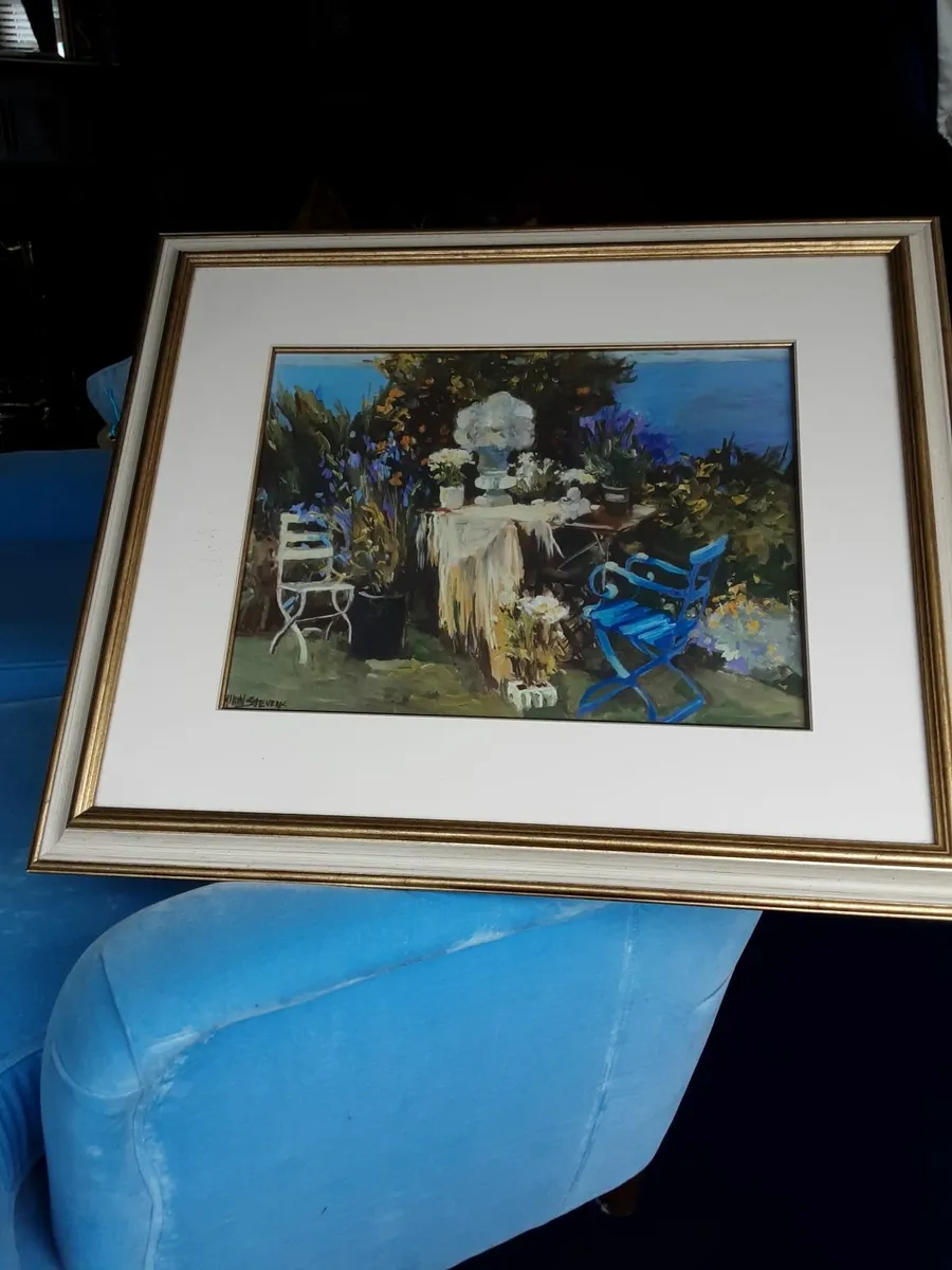 Framed blue door picture collection only - Image 2