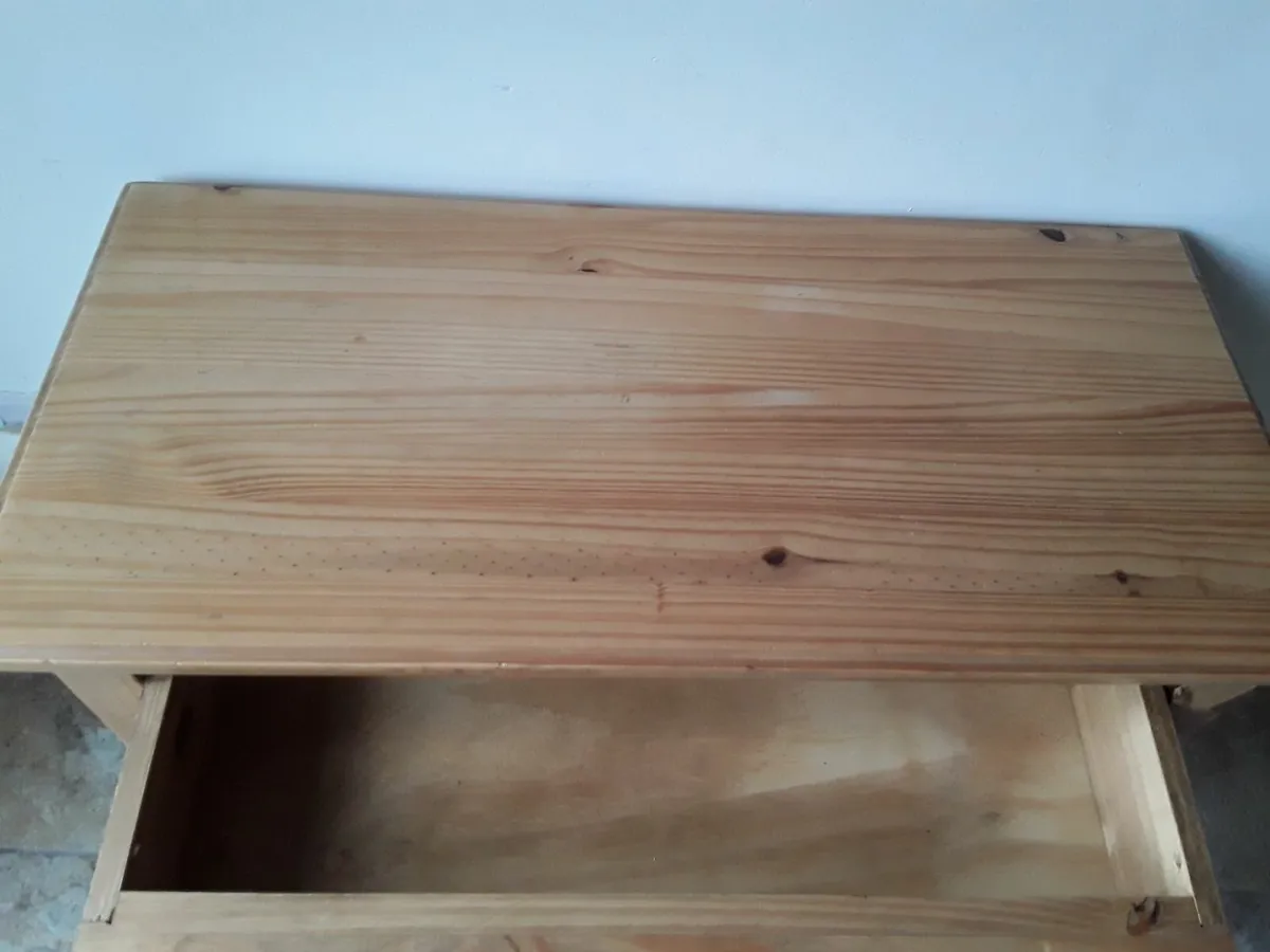 Solid wooden Corona hall table one draw - Image 4