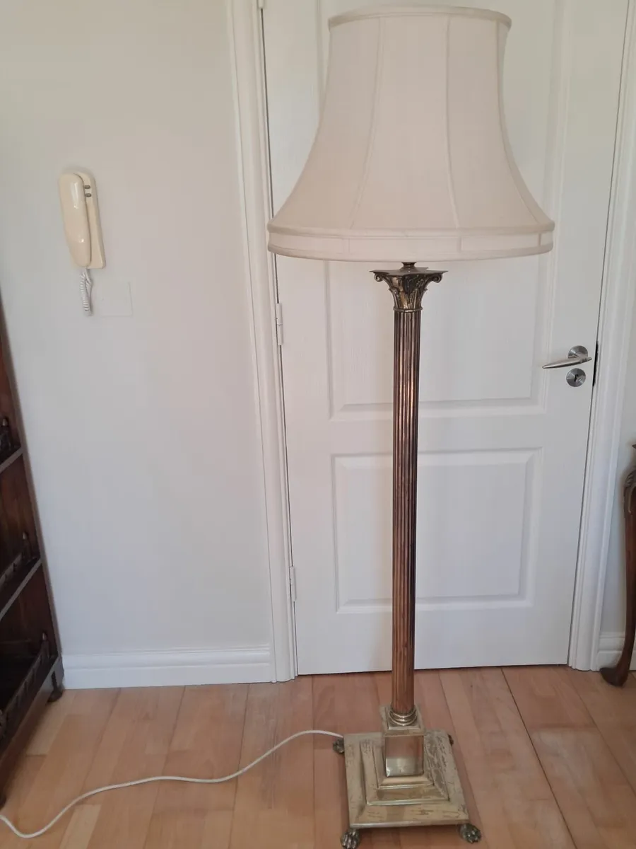 Dining table and chairs and standard lamp - Image 2