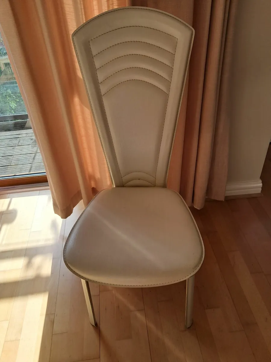Dining table and chairs and standard lamp - Image 3