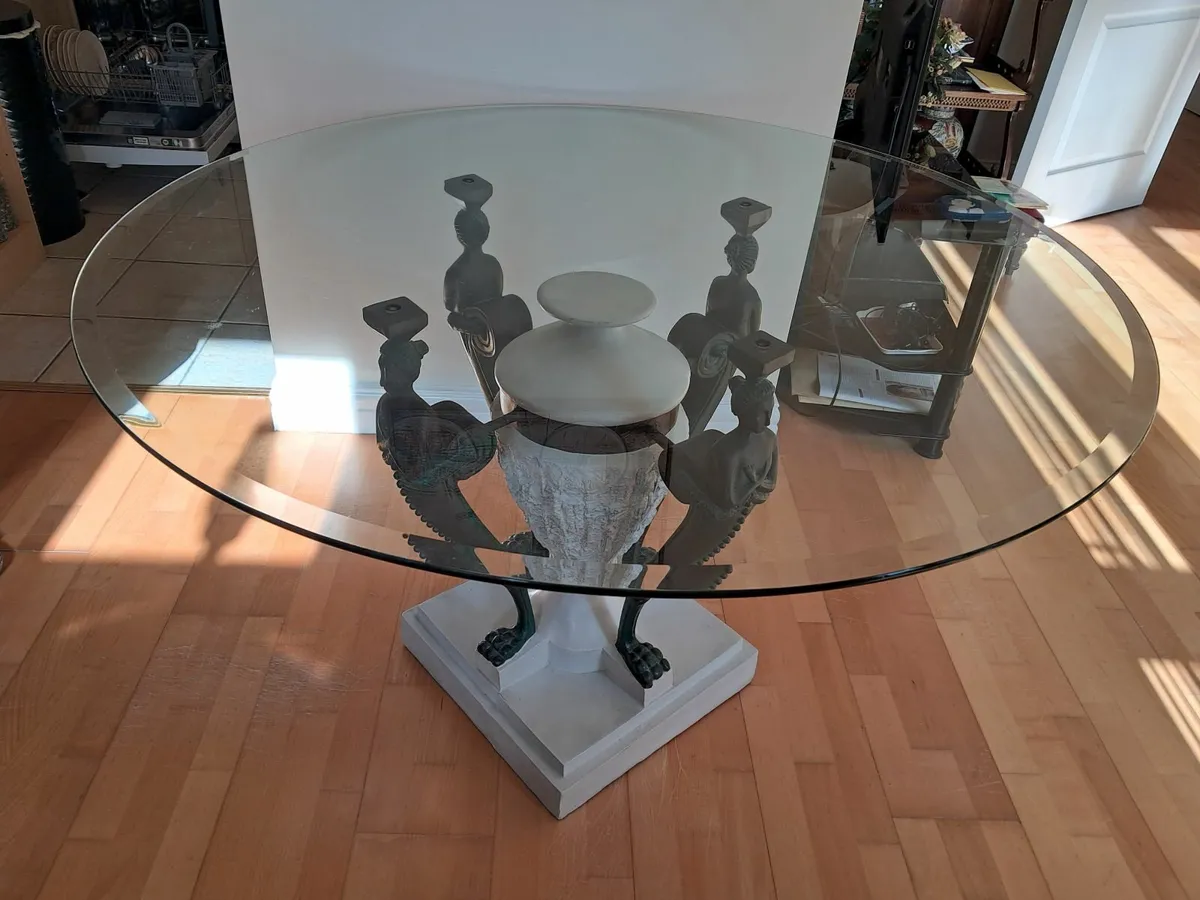 Dining table and chairs and standard lamp - Image 4
