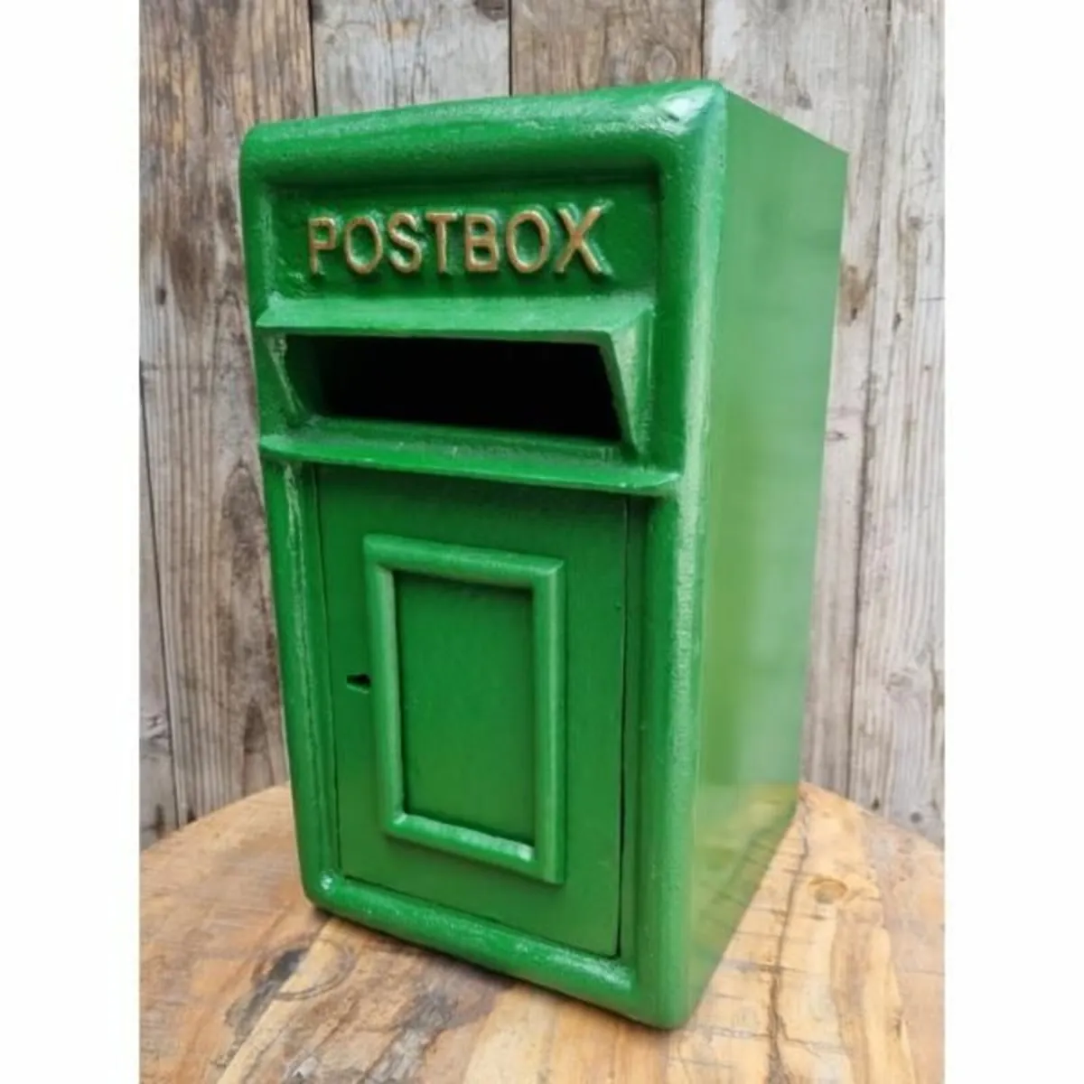 Post Box Small Cast Iron Green Insert H381 - Image 1
