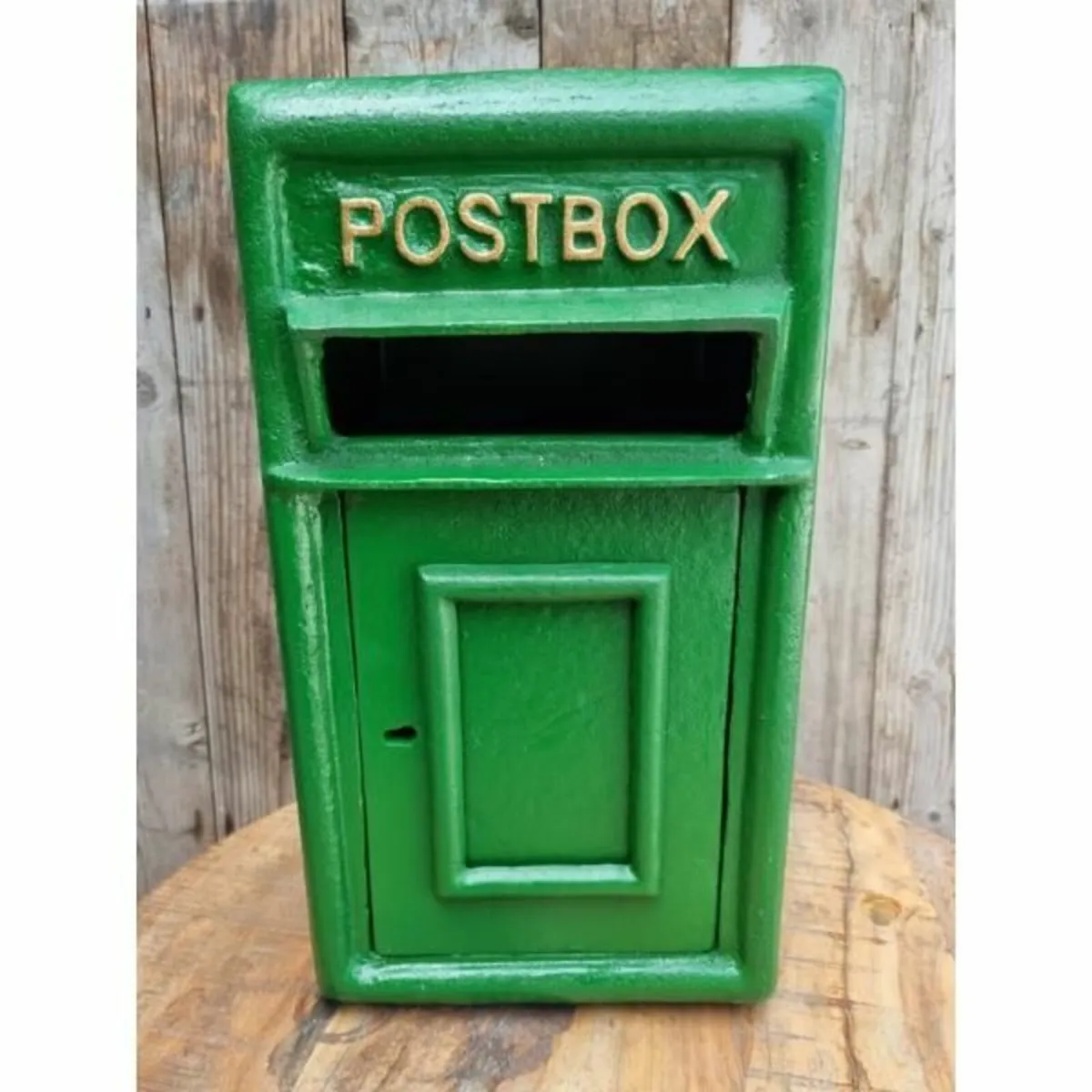 Post Box Small Cast Iron Green Insert H381 - Image 2