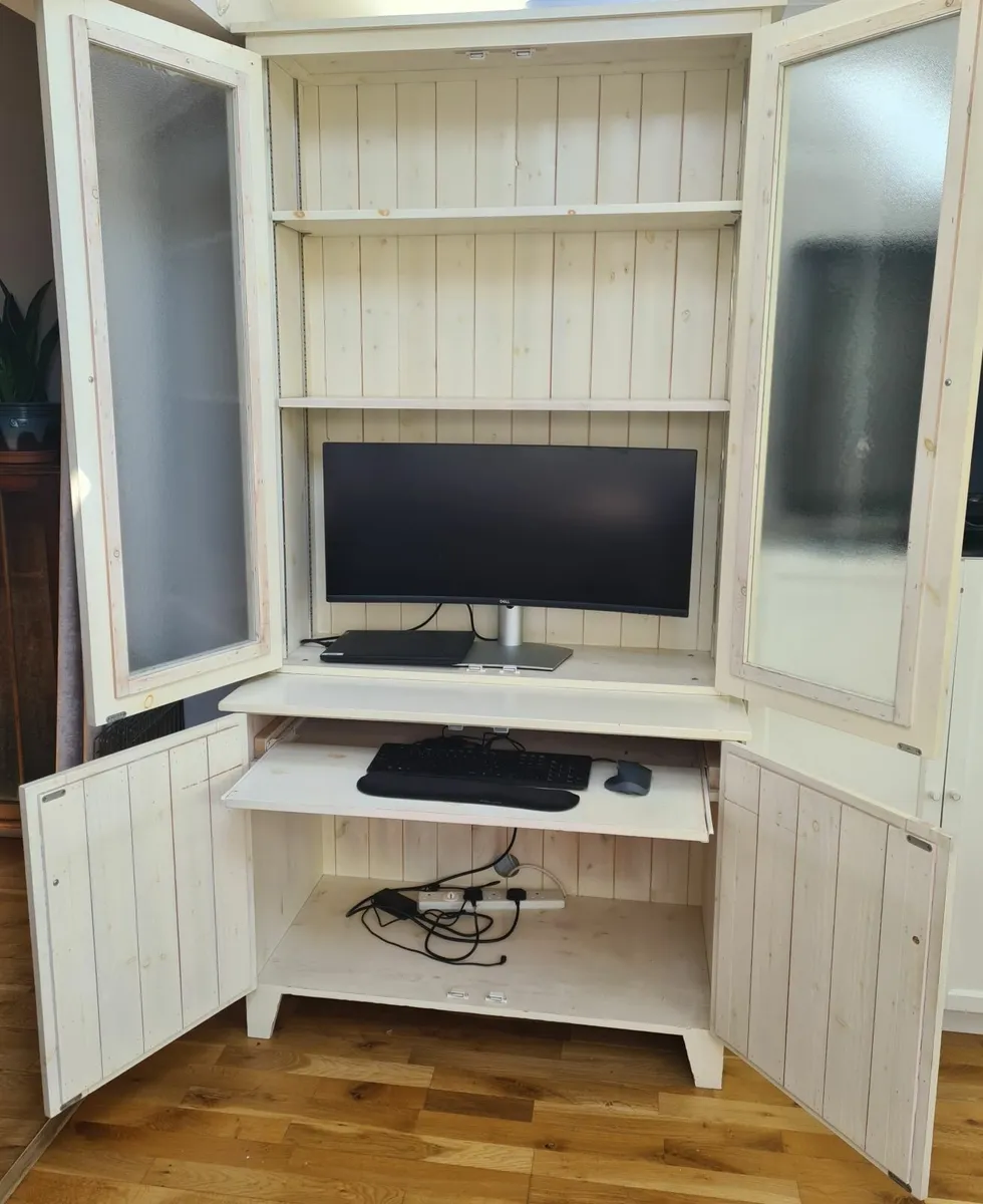 Cabinet with slide out desk - Image 1