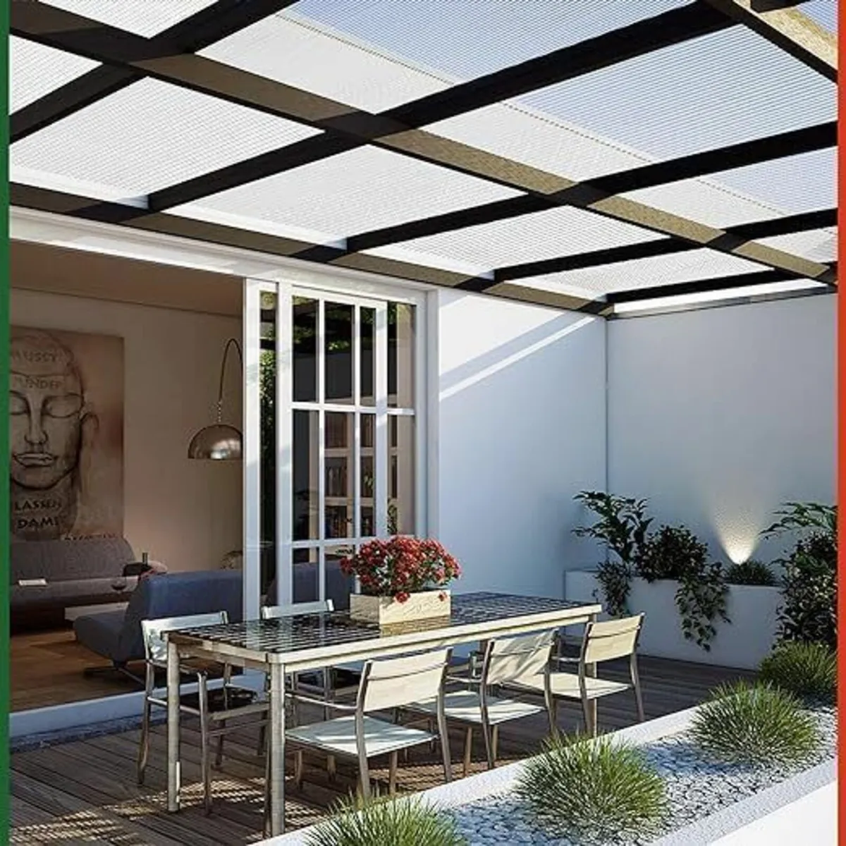 10 x Double Wall Sheets, 6 mm,Polycarbonate UV-Res - Image 3