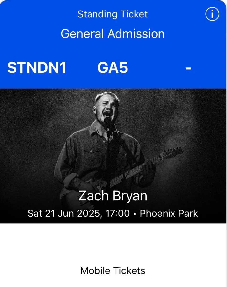 2 Zack Bryan tickets - Sat Jun 21st