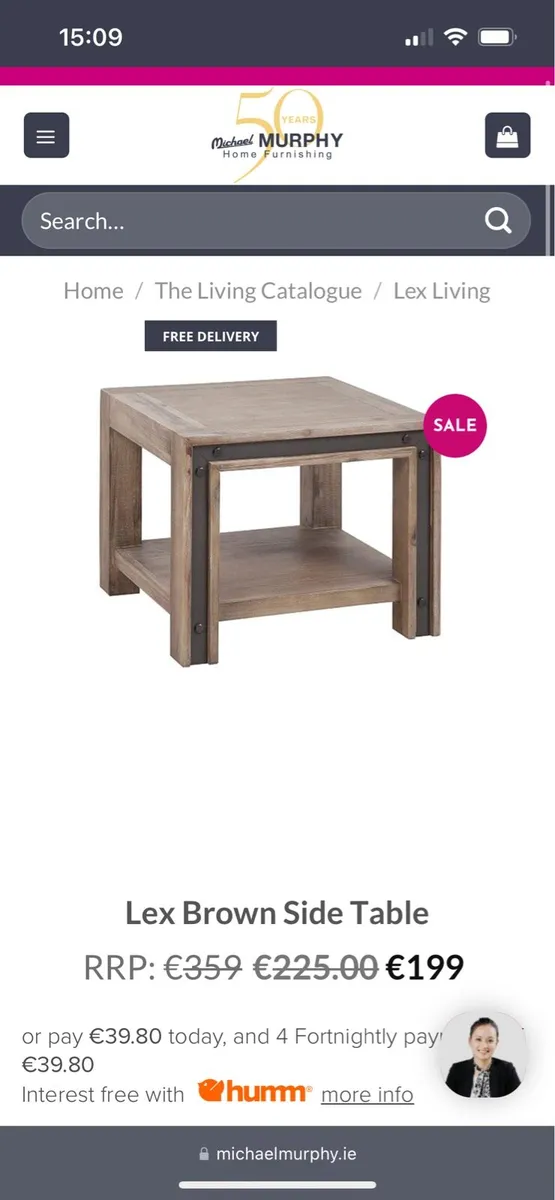 Side table and matching coffee table - Image 2