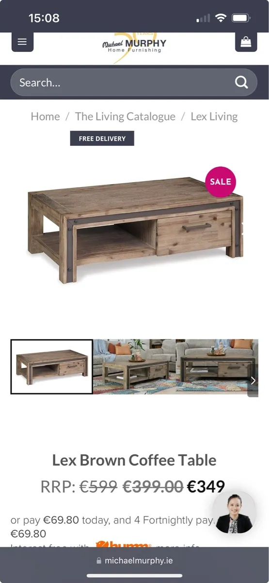 Side table and matching coffee table - Image 3
