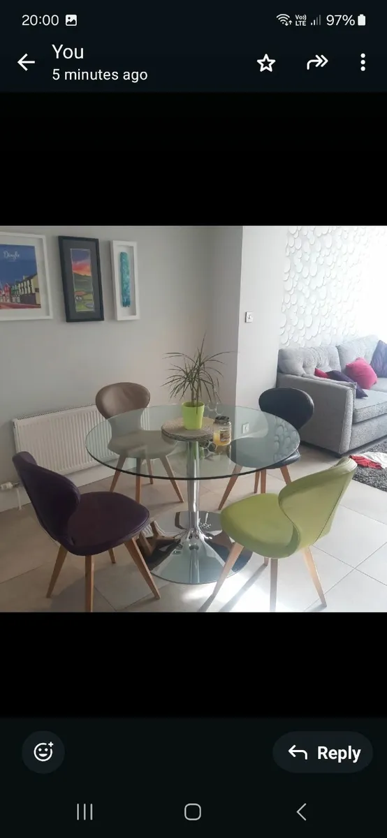 Calligaris glass top table - Image 4