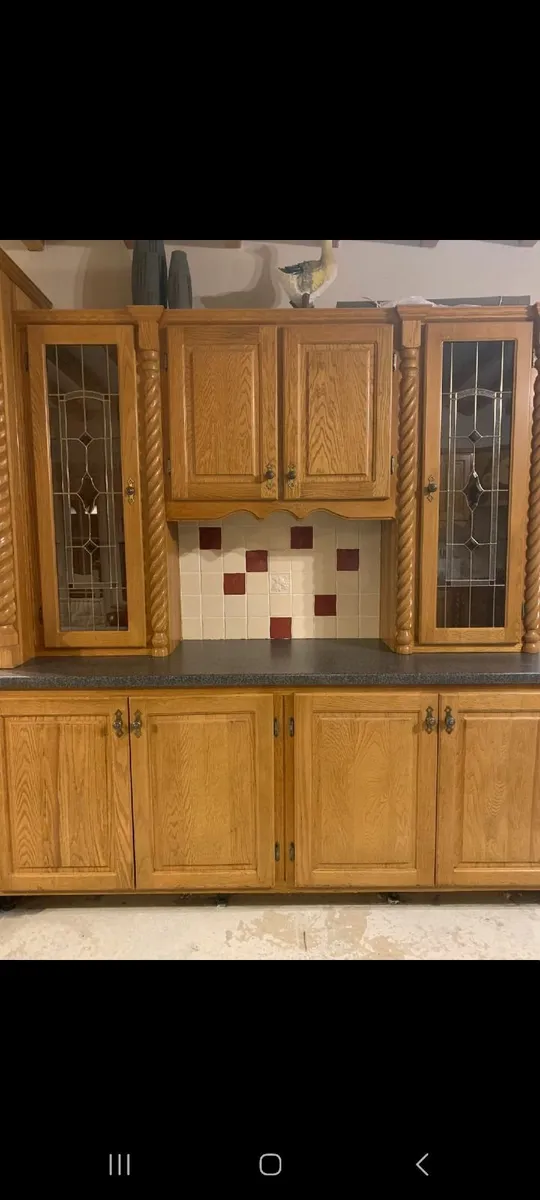 Solid Oak Kitchen cabinets and doors - Image 1