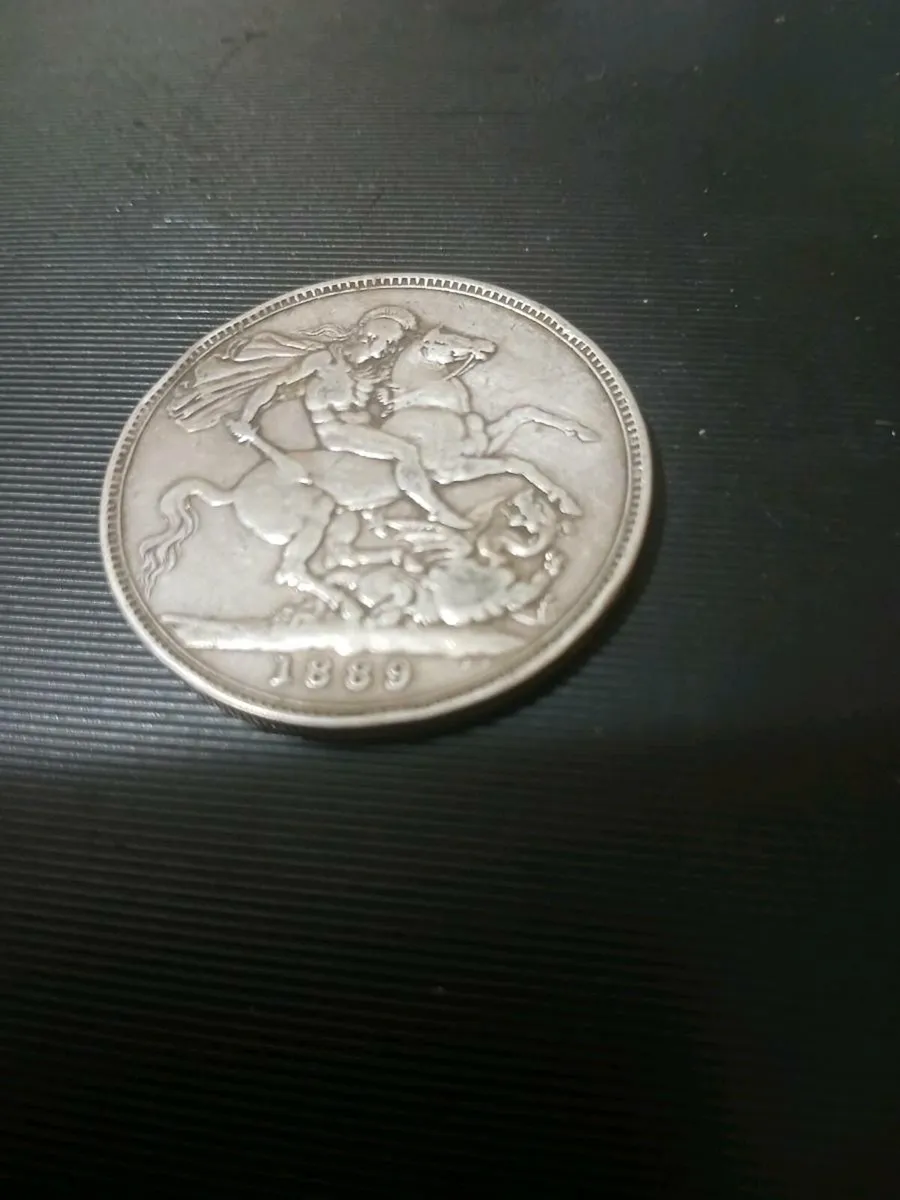 1889 Silver Victoria Crown - Image 1